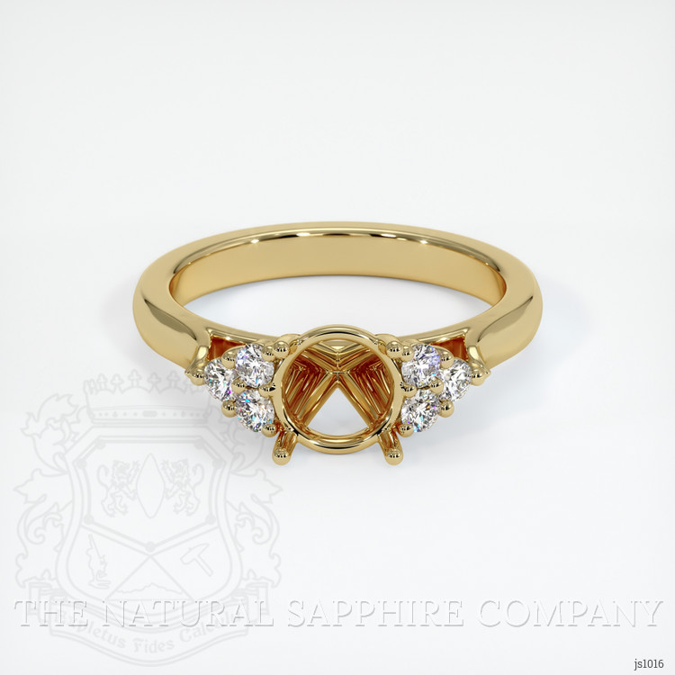 10K Yellow Gold Accent Stones Ring Setting