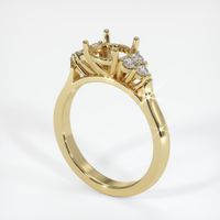 14K Yellow Gold Accent Stones Ring Setting Video