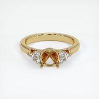 14K Yellow Gold Accent Stones Ring Setting Image