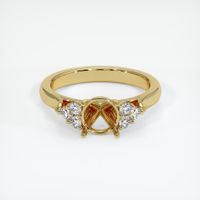 18K Yellow Gold Accent Stones Ring Setting Image