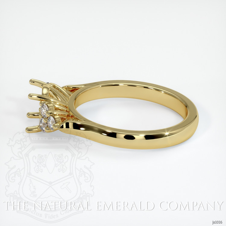 18K Yellow Gold Accent Stones Ring Setting