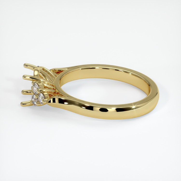 18K Yellow Gold Accent Stones Ring Setting