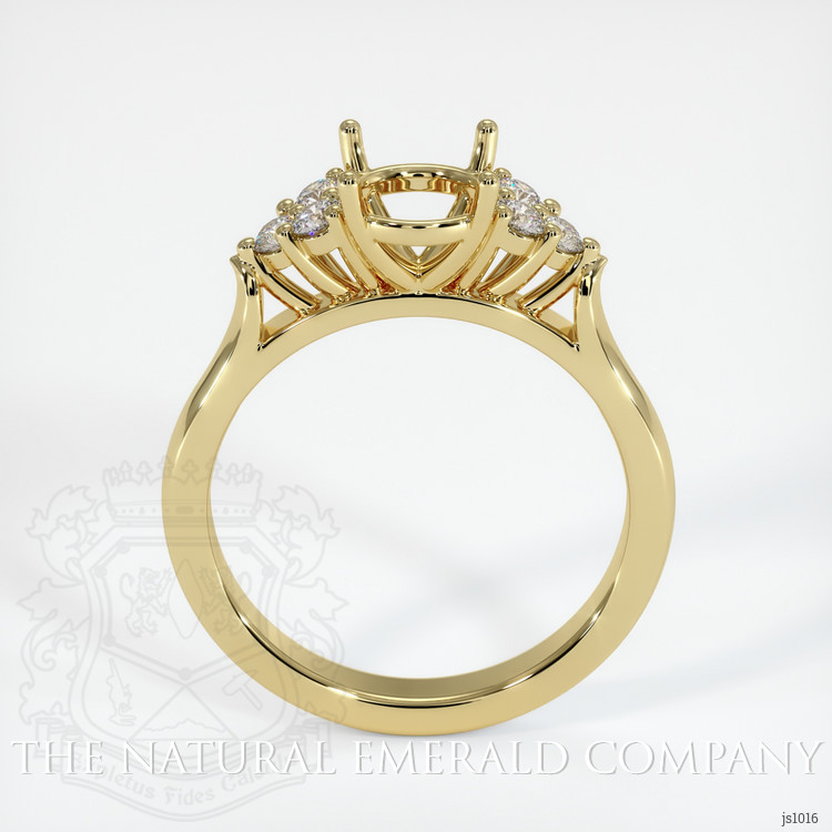 18K Yellow Gold Accent Stones Ring Setting