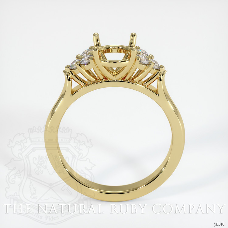 18K Yellow Gold Accent Stones Ring Setting