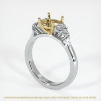 14K Yellow & White Accent Stones Ring Setting Video