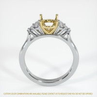 14K Yellow & White Accent Stones Ring Setting Image