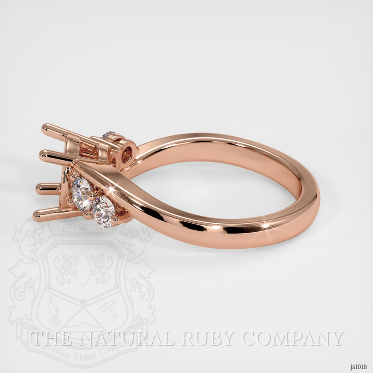 14K Rose Gold Accent Stones Ring Setting
