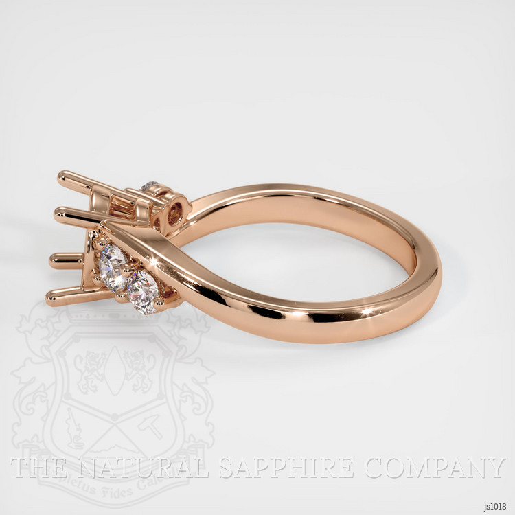 18K Rose Gold Accent Stones Ring Setting