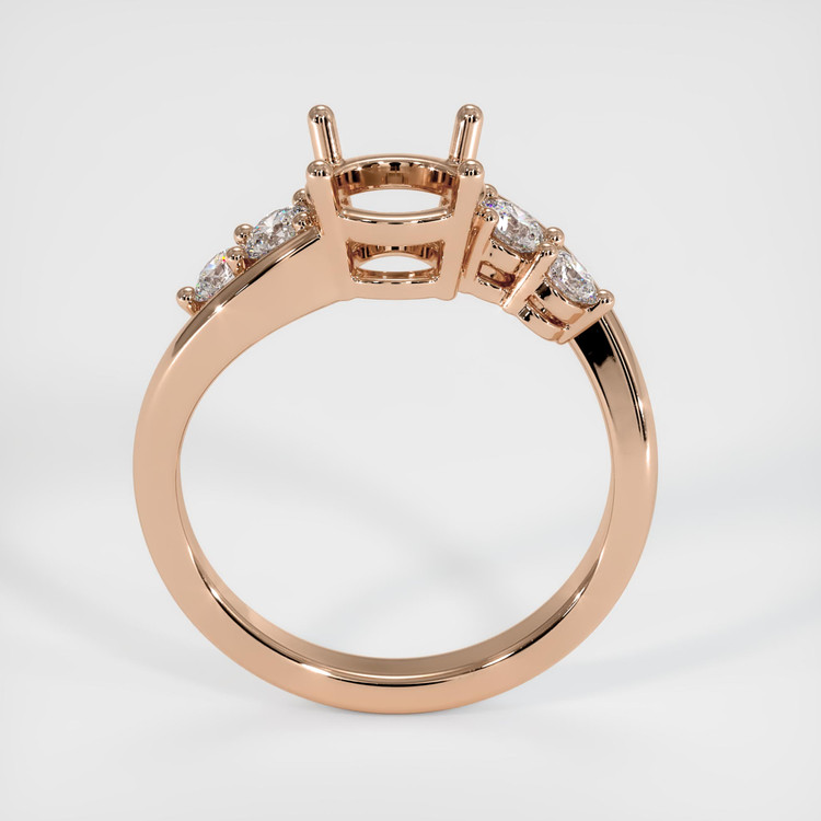 18K Rose Gold Accent Stones Ring Setting