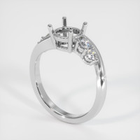 14K White Gold Accent Stones Ring Setting Video