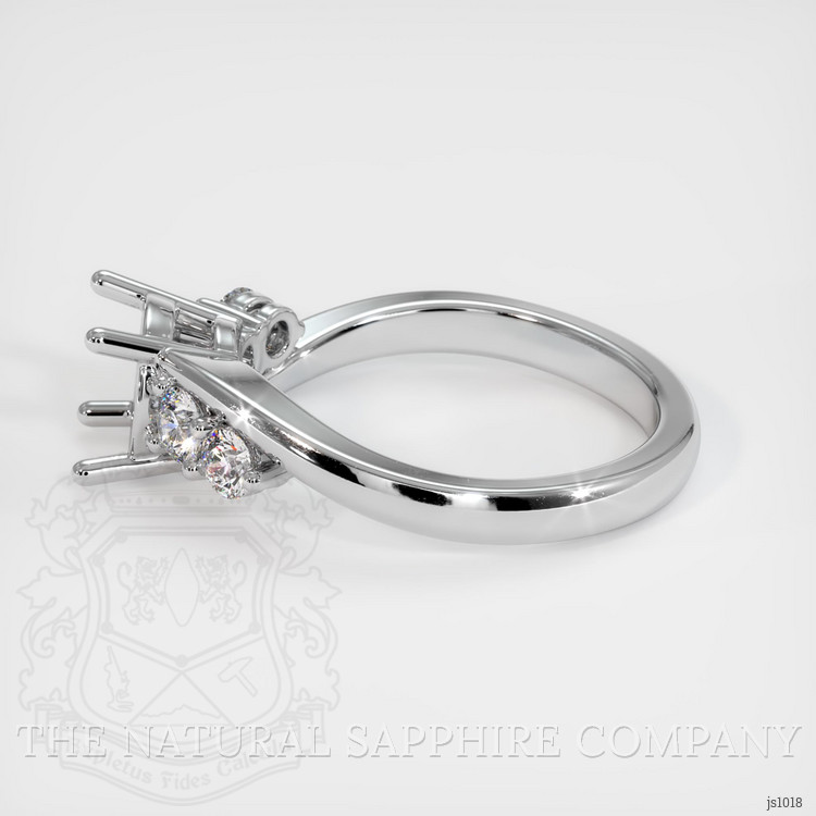 18K White Gold Accent Stones Ring Setting