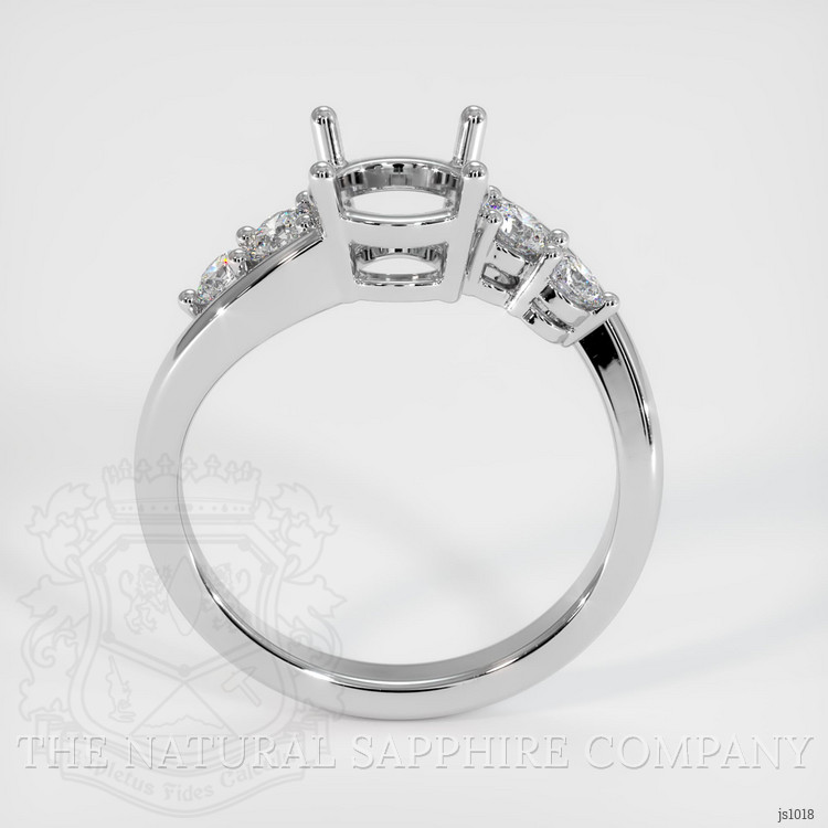 18K White Gold Accent Stones Ring Setting
