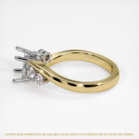 14K White & Yellow Accent Stones Ring Setting Image