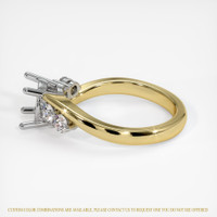 18K White & Yellow Accent Stones Ring Setting Image