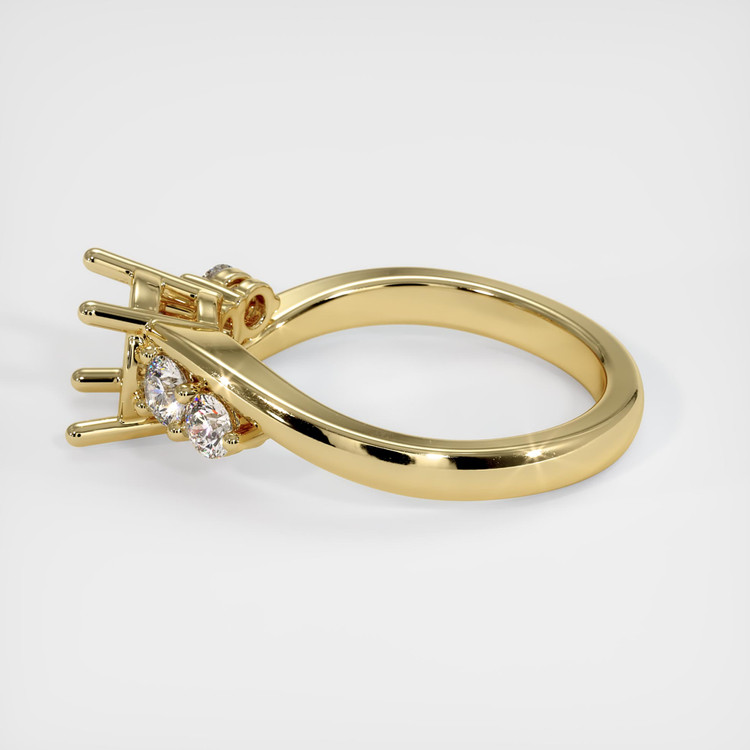 14K Yellow Gold Accent Stones Ring Setting