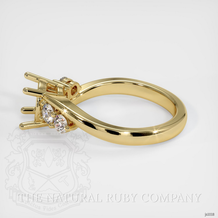 14K Yellow Gold Accent Stones Ring Setting