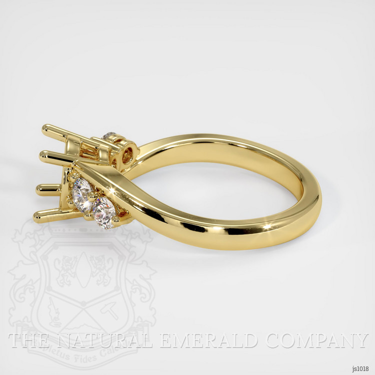 18K Yellow Gold Accent Stones Ring Setting