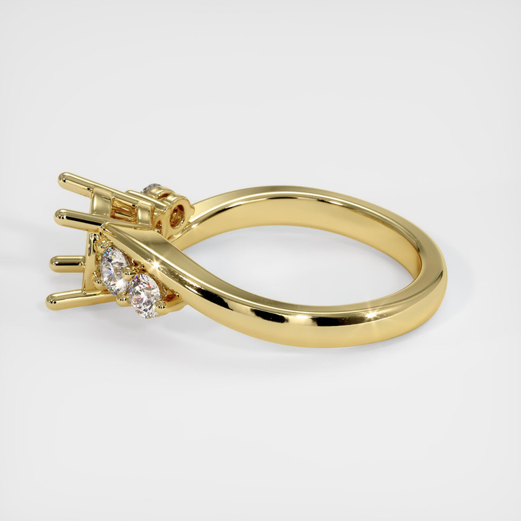 18K Yellow Gold Accent Stones Ring Setting