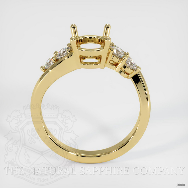 18K Yellow Gold Accent Stones Ring Setting
