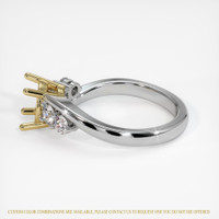14K Yellow & White Accent Stones Ring Setting Image