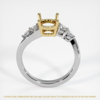 14K Yellow & White Accent Stones Ring Setting Image