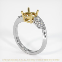18K Yellow & White Accent Stones Ring Setting Video