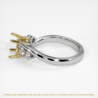 18K Yellow & White Accent Stones Ring Setting Image
