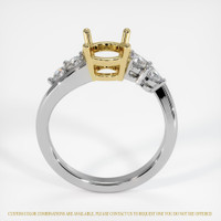 18K Yellow & White Accent Stones Ring Setting Image