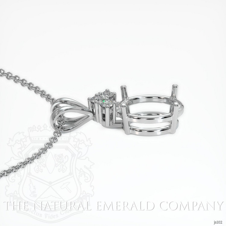 Platinum 950 Accent Stones Pendant Setting