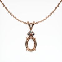 14K Rose Gold Accent Stones Pendant Setting Video