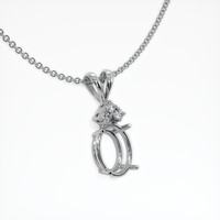 10K White Gold Accent Stones Pendant Setting Image