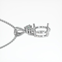 10K White Gold Accent Stones Pendant Setting Image