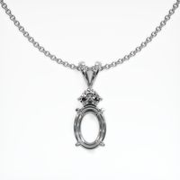 14K White Gold Accent Stones Pendant Setting Video
