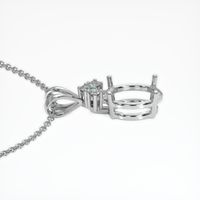 14K White Gold Accent Stones Pendant Setting Image