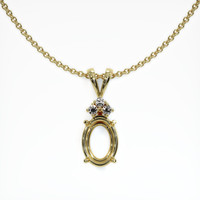 10K Yellow Gold Accent Stones Pendant Setting Video