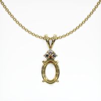 14K Yellow Gold Accent Stones Pendant Setting Video