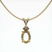 18K Yellow Gold Accent Stones Pendant Setting Video