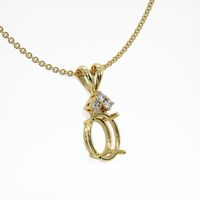 18K Yellow Gold Accent Stones Pendant Setting Image