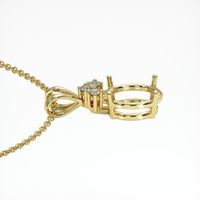 18K Yellow Gold Accent Stones Pendant Setting Image