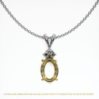 14K Yellow & White Accent Stones Pendant Setting Video