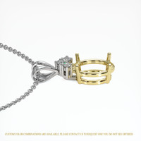 14K Yellow & White Accent Stones Pendant Setting Image