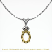 18K Yellow & White Accent Stones Pendant Setting Video