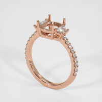 14K Rose Gold Three Stone Ring Setting Video