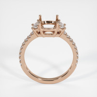 14K Rose Gold Three Stone Ring Setting Image