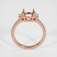 14K Rose Gold Three Stone Ring Setting Image