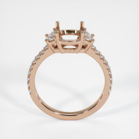 18K Rose Gold Three Stone Ring Setting Image