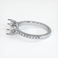 14K White Gold Three Stone Ring Setting Image