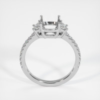 14K White Gold Three Stone Ring Setting Image