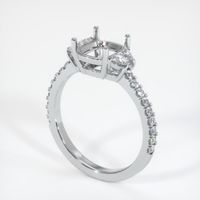 18K White Gold Three Stone Ring Setting Video