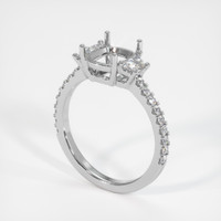 18K White Gold Three Stone Ring Setting Video